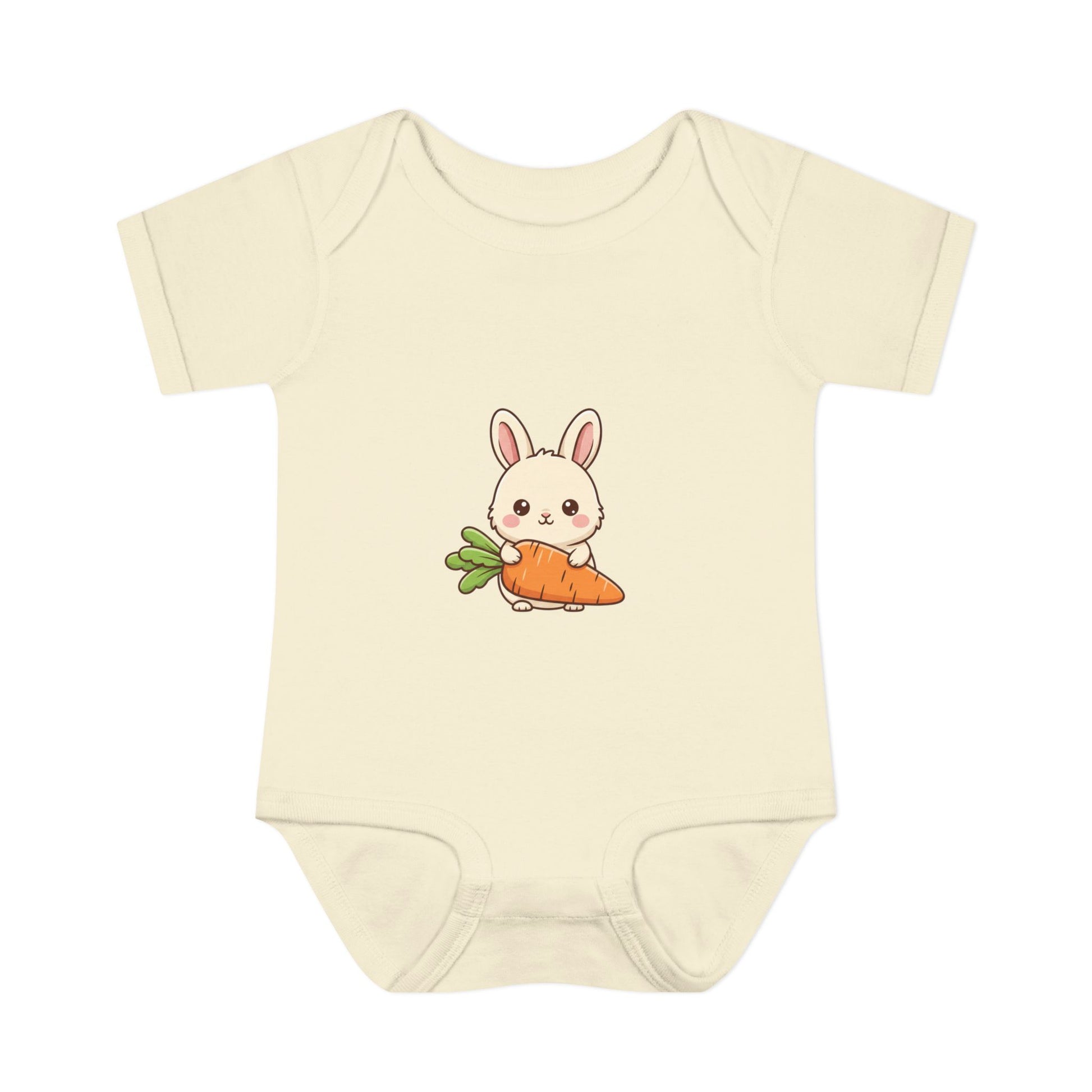 Baby Bodysuit — Cute Bunny with Carrot Infant Onesie