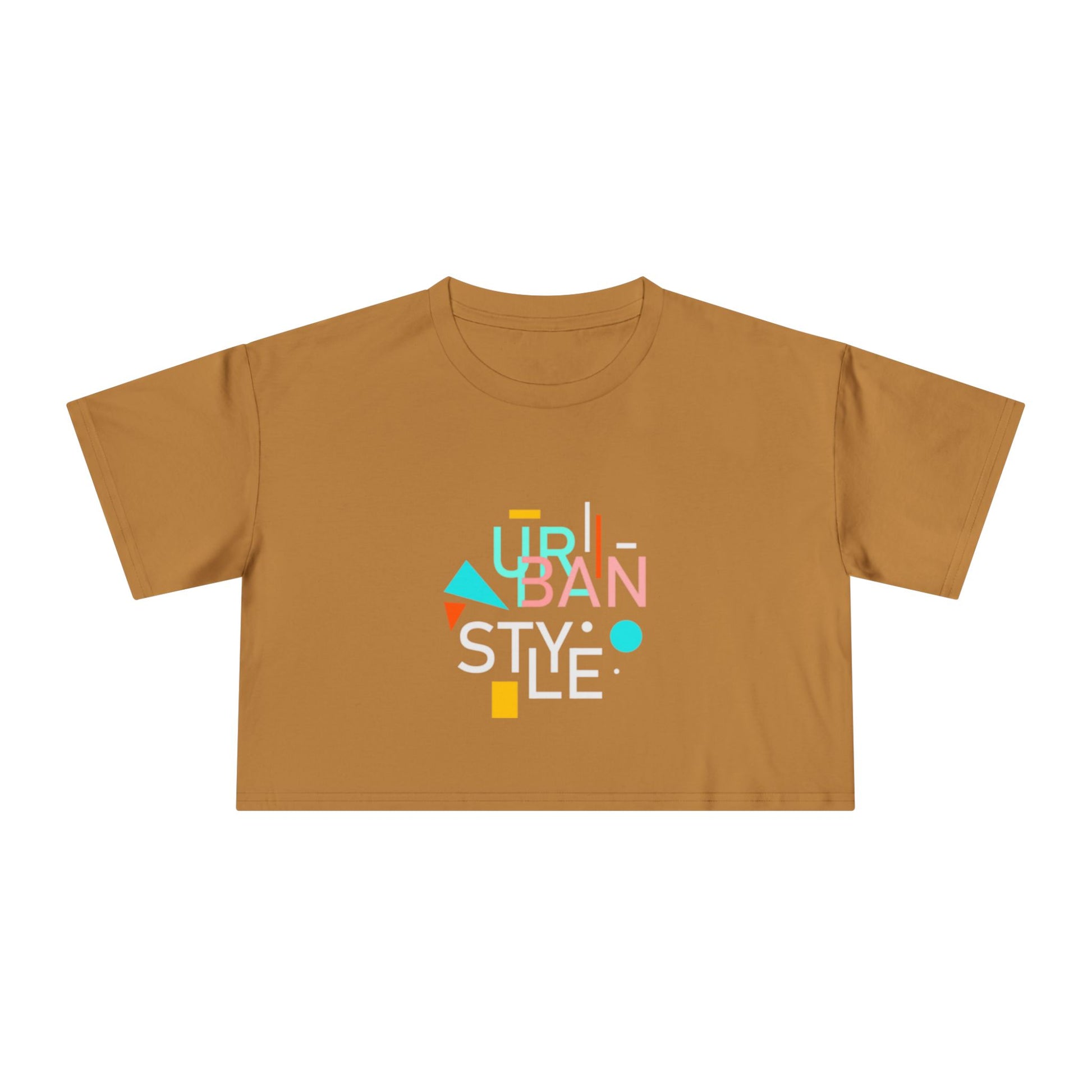 Urban Style Crop Tee — Retro Geometric Women's Graphic Top