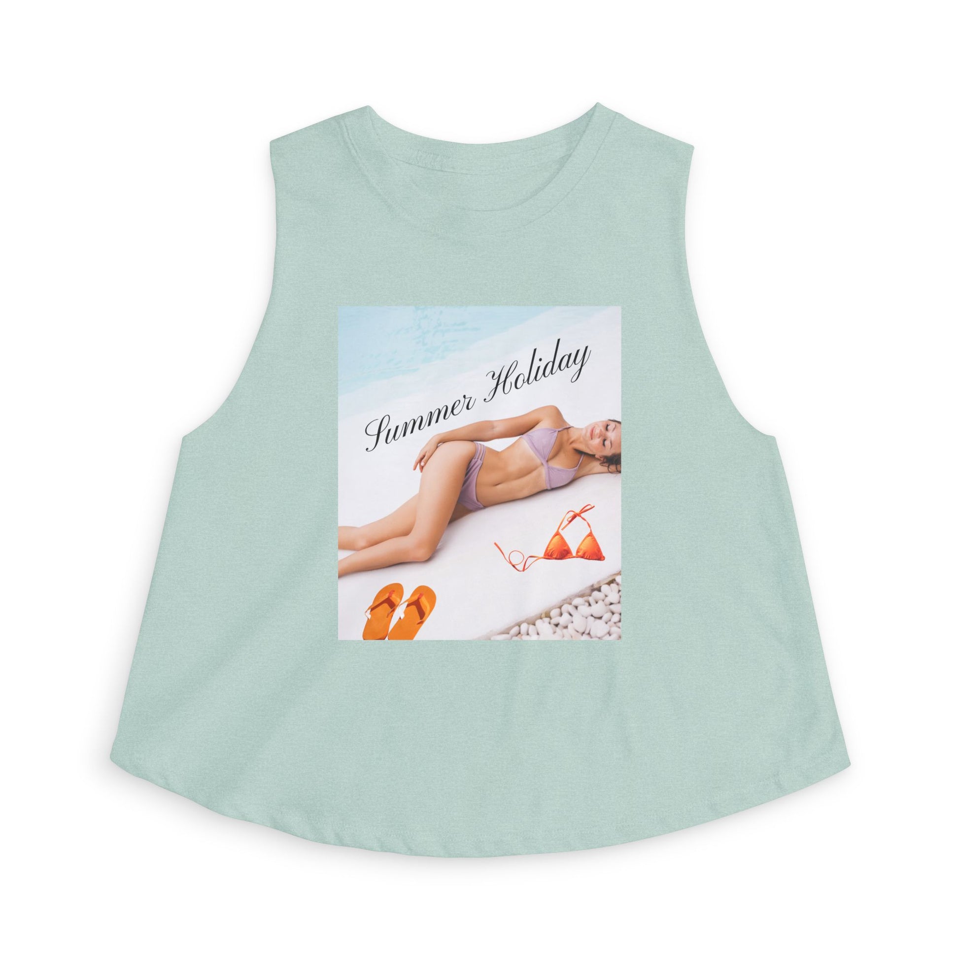 Summer Holiday Women's Crop Top — Beach Vibes Graphic Tank