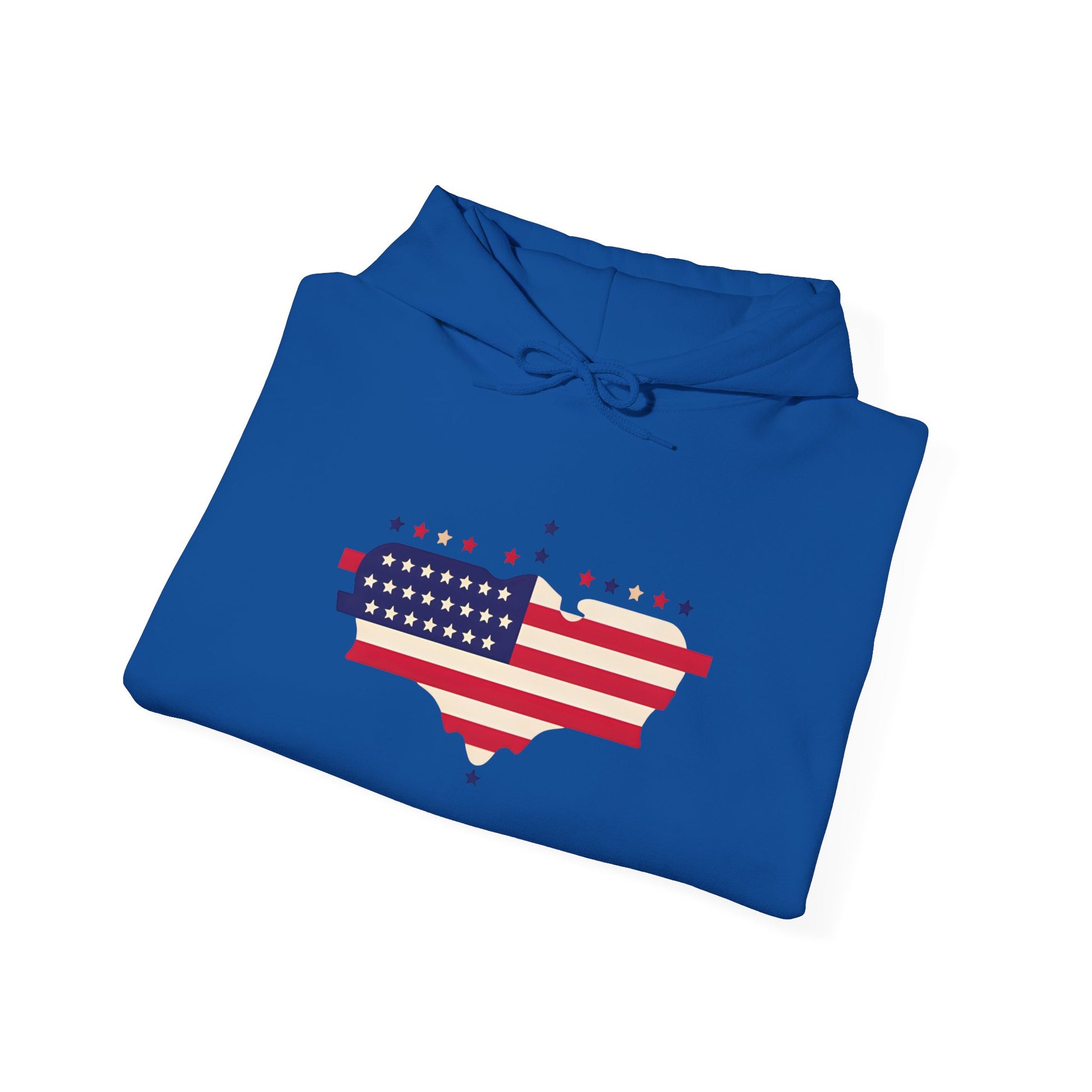 Patriotic Heart Hooded Sweatshirt