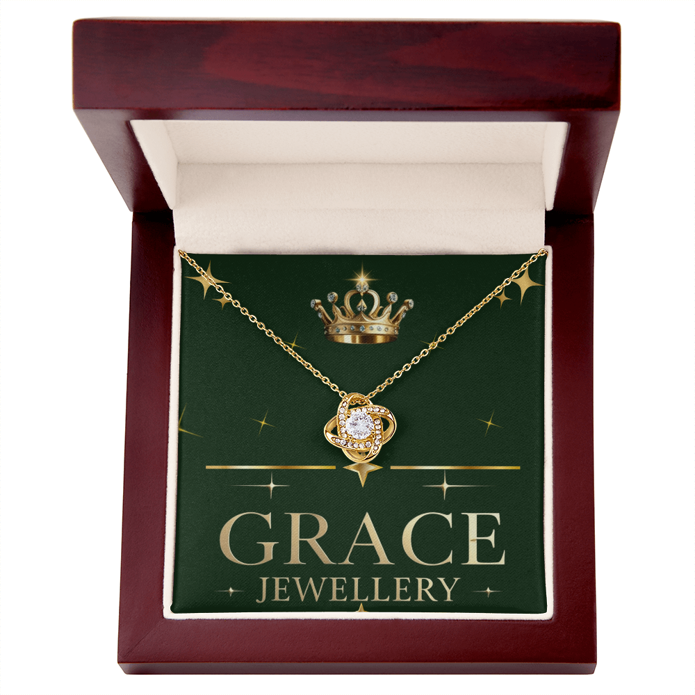 Gracefully Bound in Love – The Love Knot Necklace”