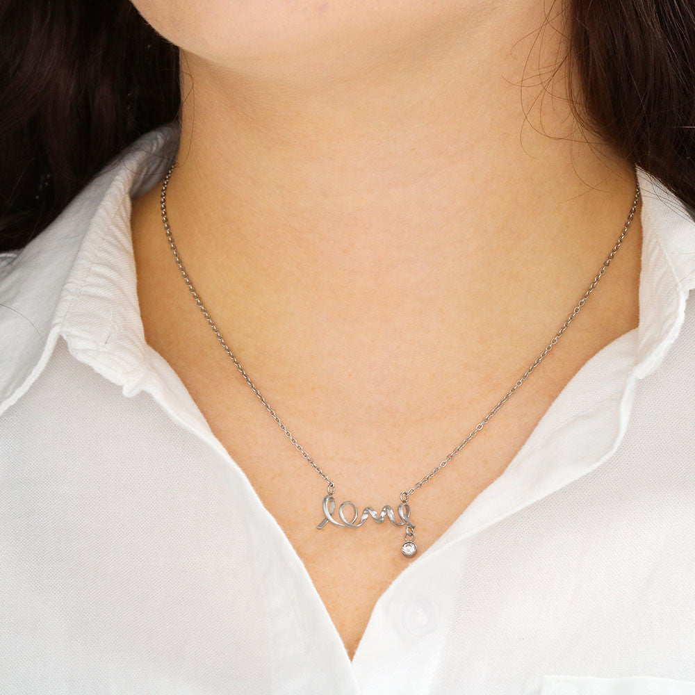 Scripted love necklace for your love