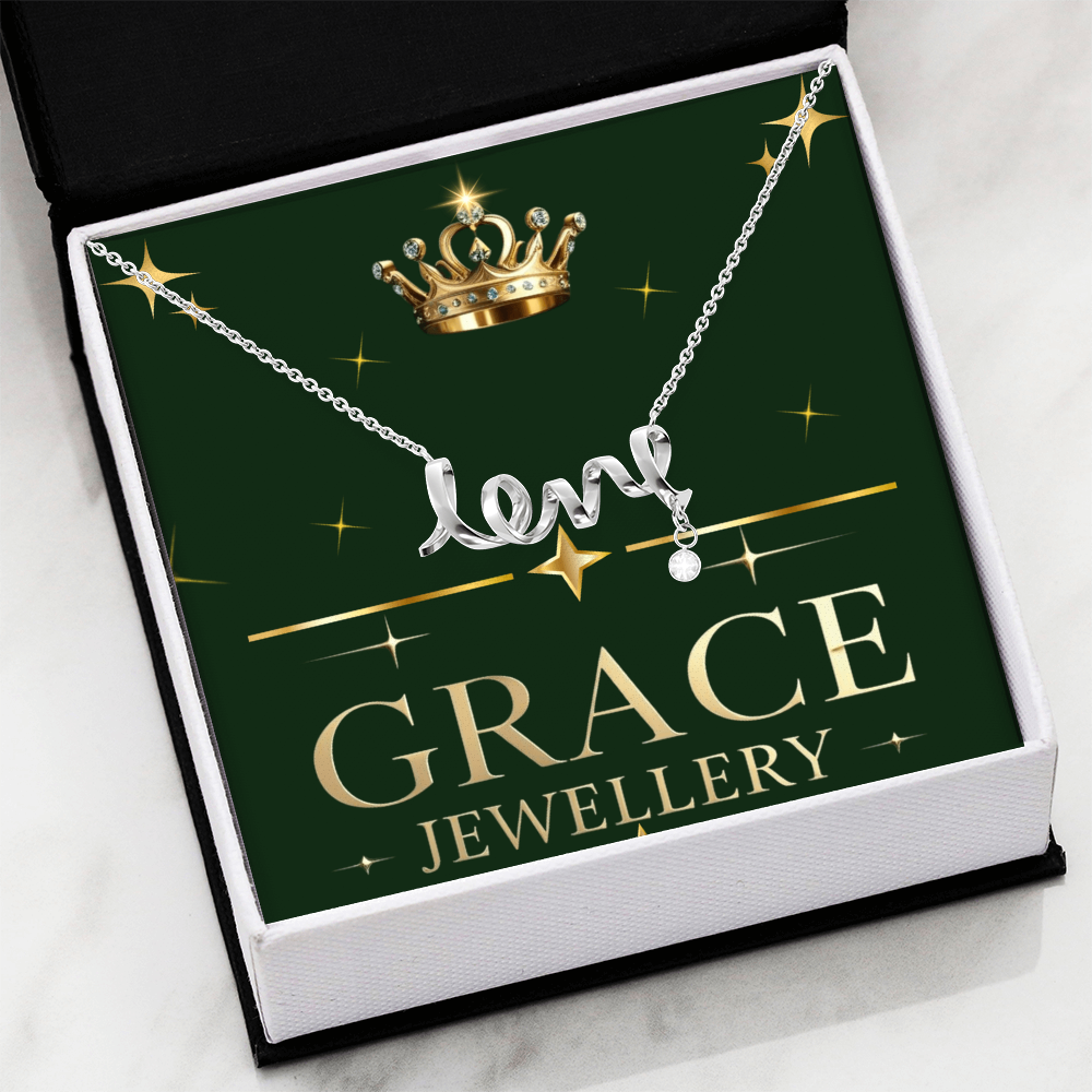 Scripted love necklace for your love