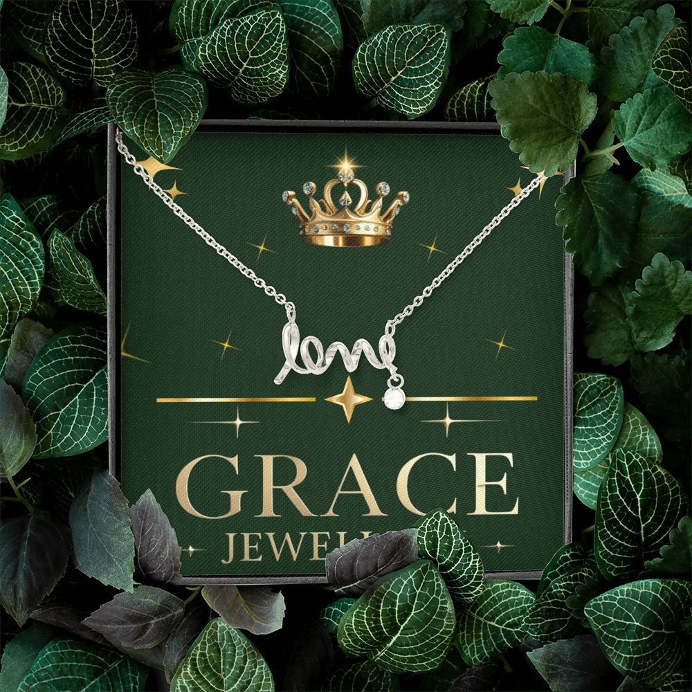 Scripted love necklace for your love