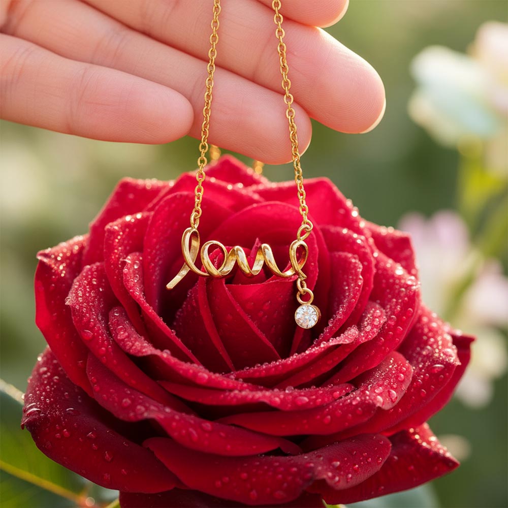Scripted love necklace for your love