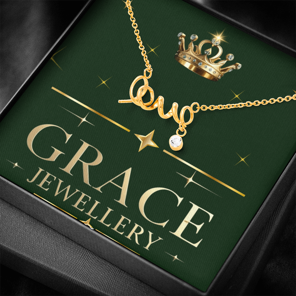 Scripted love necklace for your love