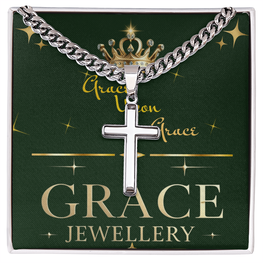 Artisan Cross with Cuban Link Chain
