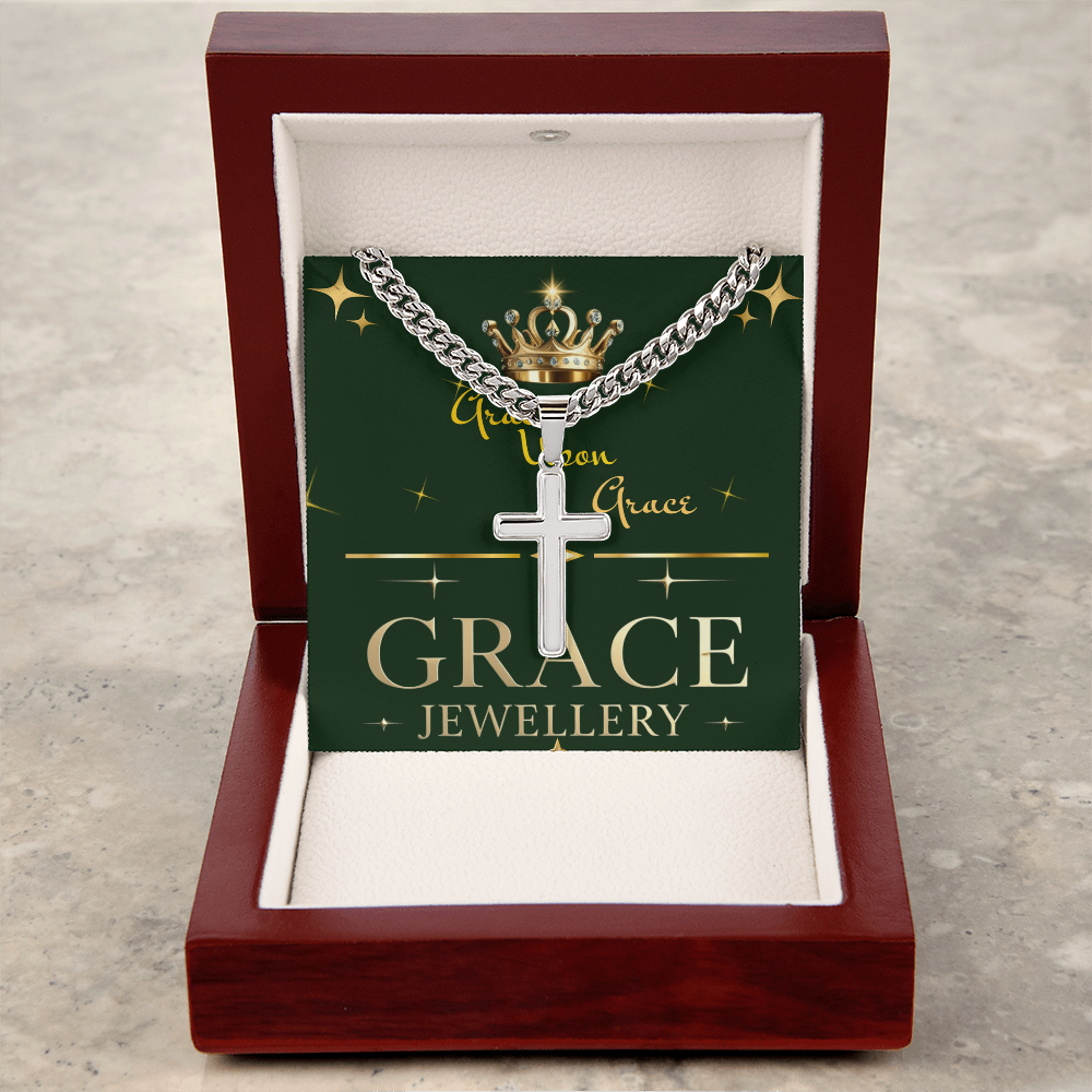 Artisan Cross with Cuban Link Chain