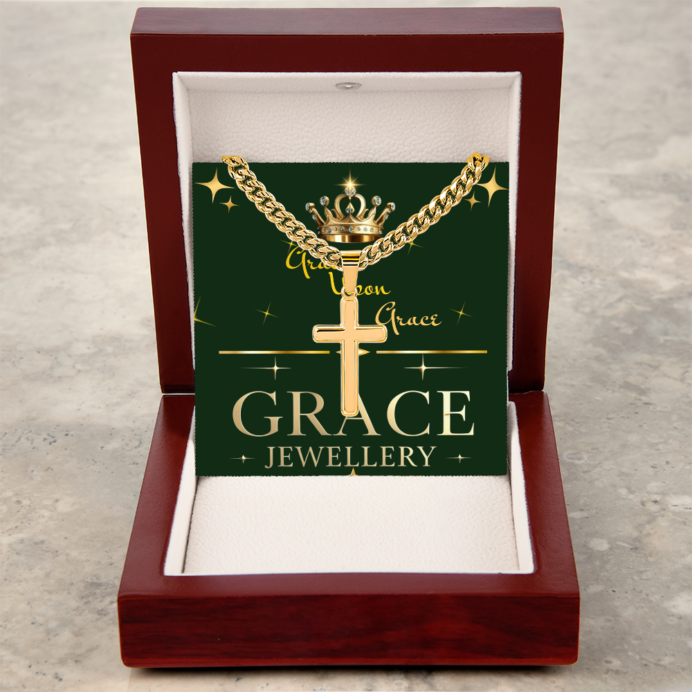 Artisan Cross with Cuban Link Chain